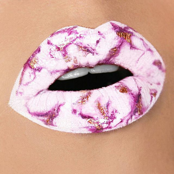 Los labios de marmol 17 - Los labios de mármol son la última tendencia en maquillaje. Viral en instagram