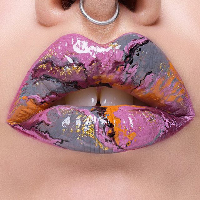 Los labios de marmol 18 - Los labios de mármol son la última tendencia en maquillaje. Viral en instagram