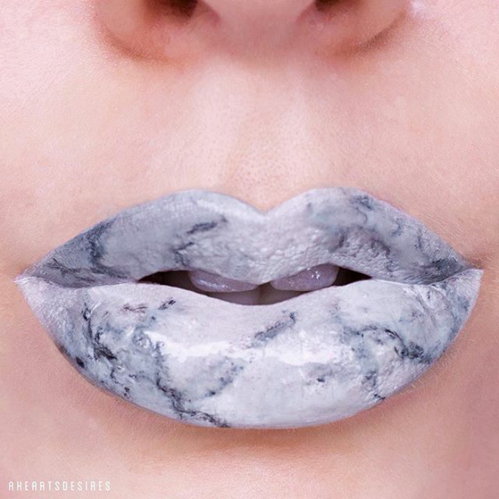 Los labios de marmol 20 - Los labios de mármol son la última tendencia en maquillaje. Viral en instagram