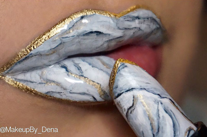 Los labios de marmol 7 - Los labios de mármol son la última tendencia en maquillaje. Viral en instagram