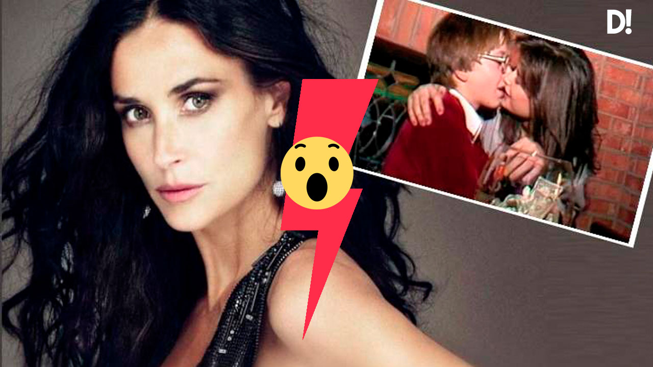 Demi Moore besando a un menor de edad