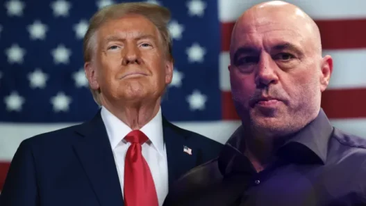 Donald Trump and Joe Rogan.dalenews 527x296 - Donald Trump with Joe Rogan Experience Podcast