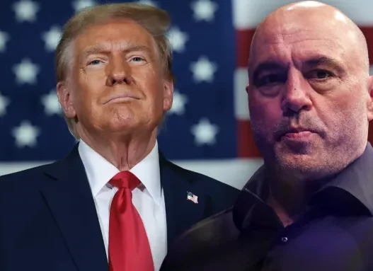 Donald Trump and Joe Rogan.dalenews 527x383 - Donald Trump with Joe Rogan Experience Podcast